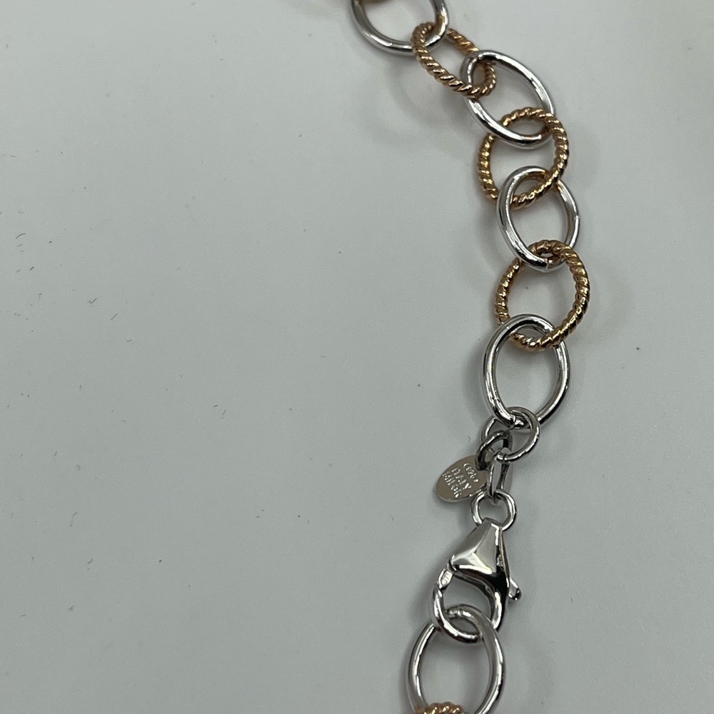 925 Italy Milor Two-Tone Sterling Silver Necklace ~18" - Picture 14 of 17